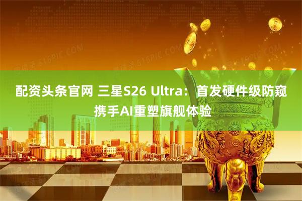 配资头条官网 三星S26 Ultra：首发硬件级防窥 携手AI重塑旗舰体验